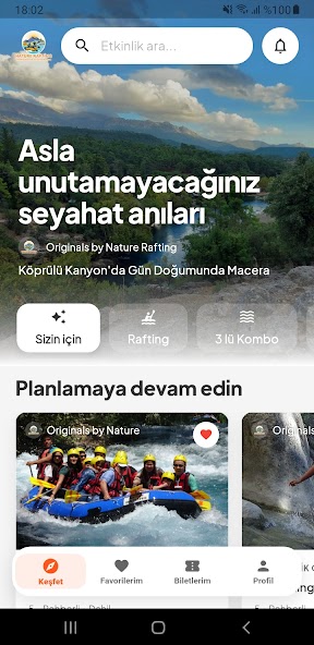 Nature Rafting uygulama ekran görüntüsü